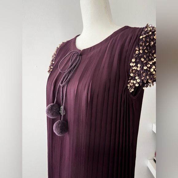 Manoush Paris Boutique Designer Dress M Purple - Picture 4 of 16